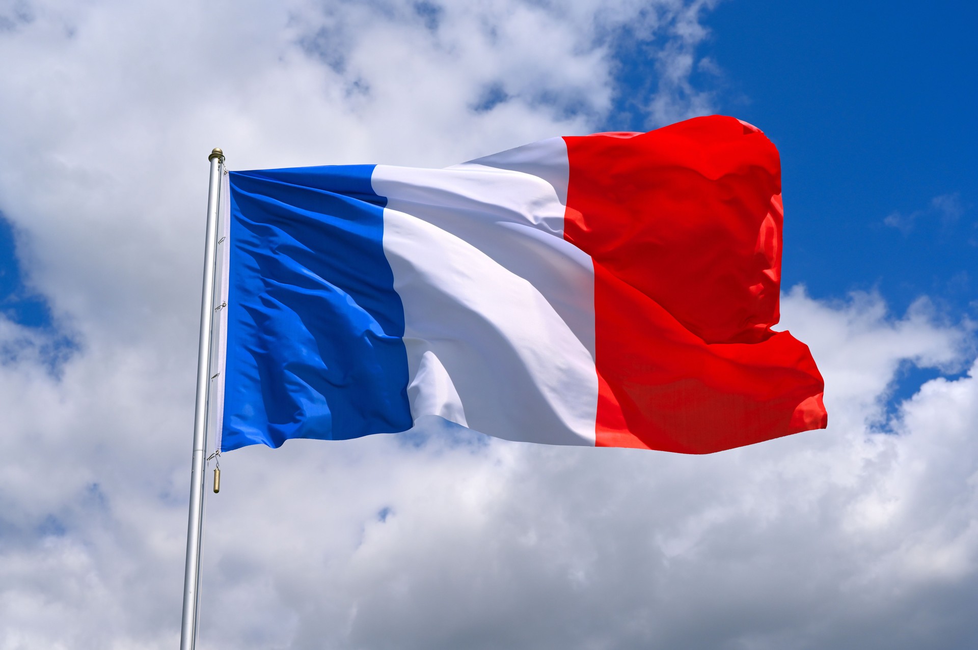 The flag of  France